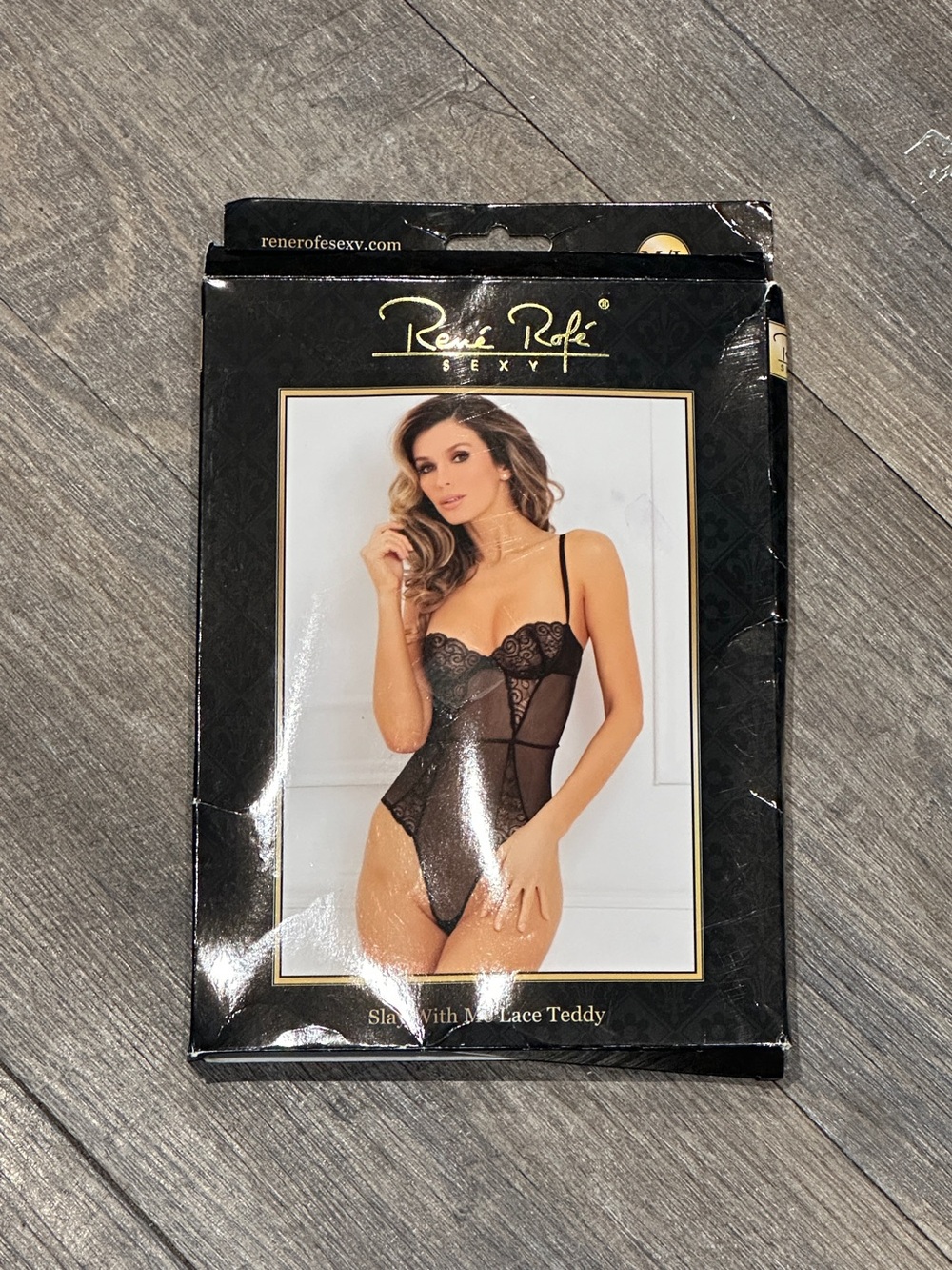Rene Rofe Sexy Black Slay With Me Lace Teddy NWT M/L Lingerie